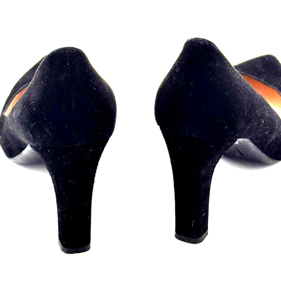 LK Bennett London Pump Womens 40 US 9 1/2 Black Suede Shoes 3” Heel. Excellent. - Picture 6 of 6